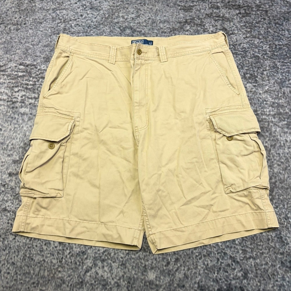 Polo Ralph Lauren Cargo Shorts Chino Mens40 Tan Khaki Preppy Utility Outdoor